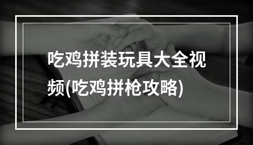 吃鸡拼装玩具大全视频(吃鸡拼枪攻略)