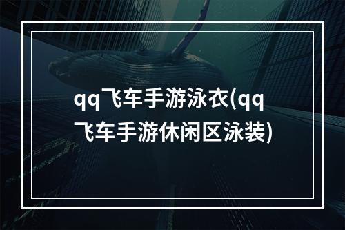 qq飞车手游泳衣(qq飞车手游休闲区泳装)