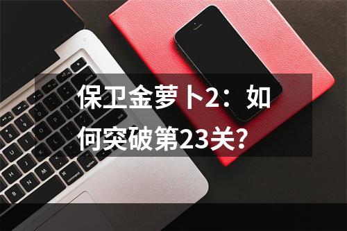 保卫金萝卜2：如何突破第23关？