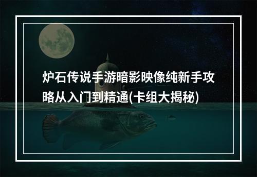 炉石传说手游暗影映像纯新手攻略从入门到精通(卡组大揭秘)