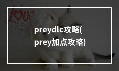 preydlc攻略(prey加点攻略)