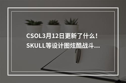 CSOL3月12日更新了什么！SKULL等设计图炫酷战斗徽章，与你一同征战！