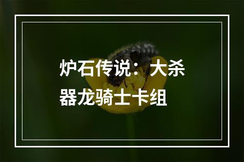 炉石传说：大杀器龙骑士卡组