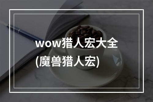 wow猎人宏大全(魔兽猎人宏)