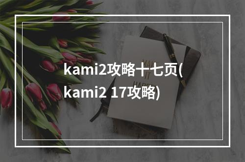 kami2攻略十七页(kami2 17攻略)