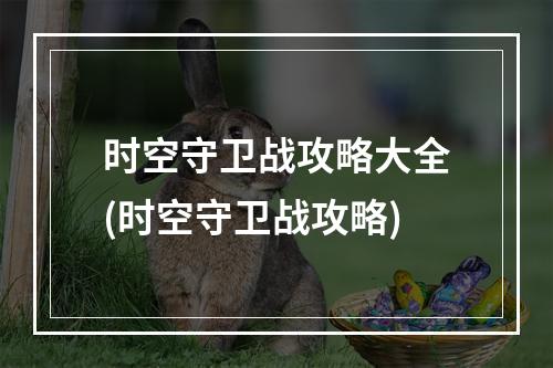 时空守卫战攻略大全(时空守卫战攻略)