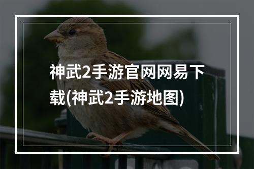 神武2手游官网网易下载(神武2手游地图)