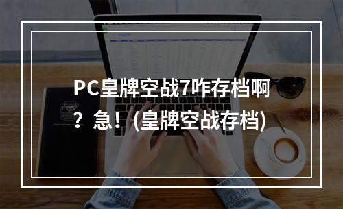 PC皇牌空战7咋存档啊？急！(皇牌空战存档)