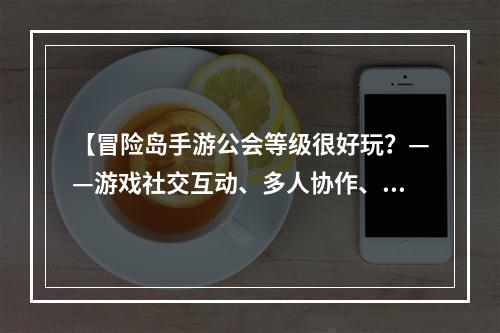 【冒险岛手游公会等级很好玩？——游戏社交互动、多人协作、赚取大量游戏奖励】