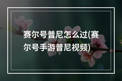 赛尔号普尼怎么过(赛尔号手游普尼视频)