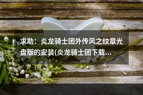 求助：炎龙骑士团外传风之纹章光盘版的安装(炎龙骑士团下载)