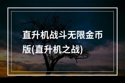 直升机战斗无限金币版(直升机之战)