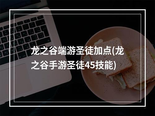 龙之谷端游圣徒加点(龙之谷手游圣徒45技能)