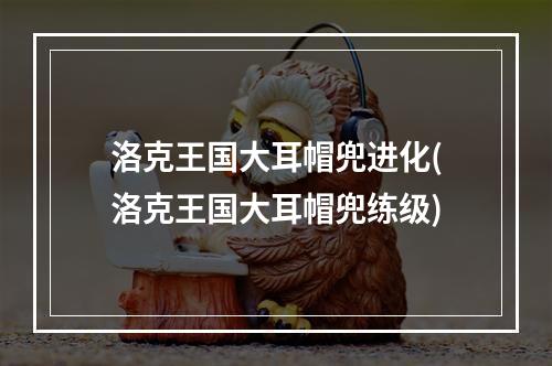 洛克王国大耳帽兜进化(洛克王国大耳帽兜练级)