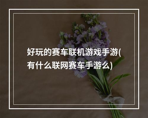 好玩的赛车联机游戏手游(有什么联网赛车手游么)