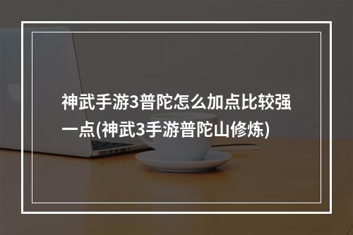 神武手游3普陀怎么加点比较强一点(神武3手游普陀山修炼)