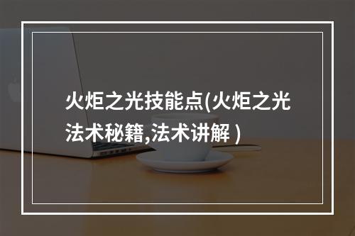 火炬之光技能点(火炬之光法术秘籍,法术讲解 )