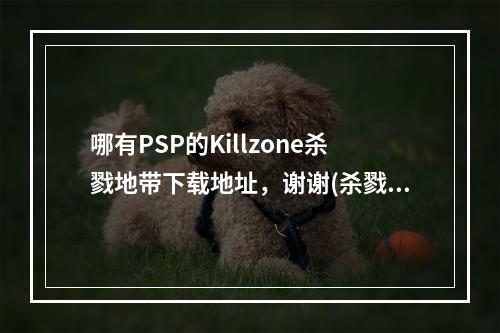 哪有PSP的Killzone杀戮地带下载地址，谢谢(杀戮地带下载)