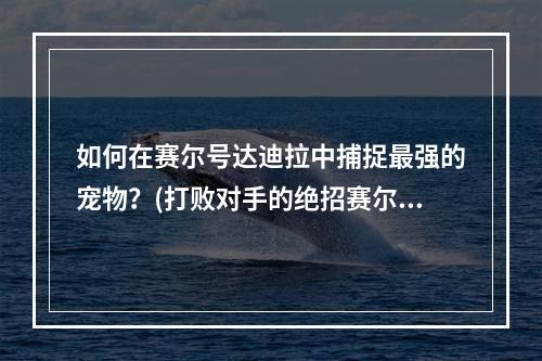 如何在赛尔号达迪拉中捕捉最强的宠物？(打败对手的绝招赛尔号达迪拉中的最佳捕捉策略)