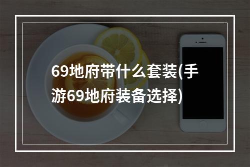 69地府带什么套装(手游69地府装备选择)