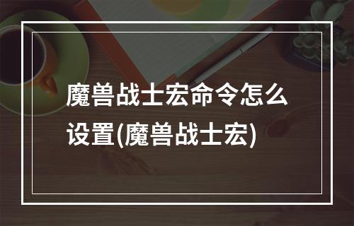 魔兽战士宏命令怎么设置(魔兽战士宏)