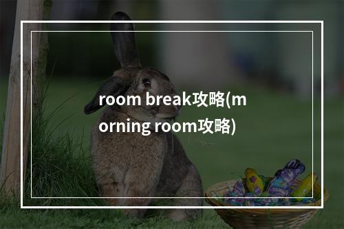 room break攻略(morning room攻略)