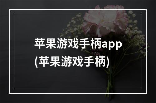 苹果游戏手柄app(苹果游戏手柄)