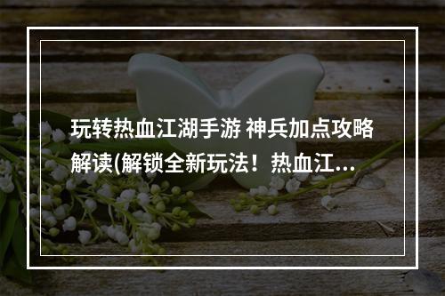 玩转热血江湖手游 神兵加点攻略解读(解锁全新玩法！热血江湖手游神兵加点技巧大揭秘)