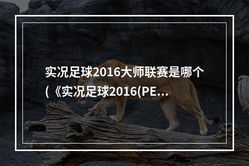 实况足球2016大师联赛是哪个(《实况足球2016(PES2016)》大师联赛球员角色效果及出现条件)