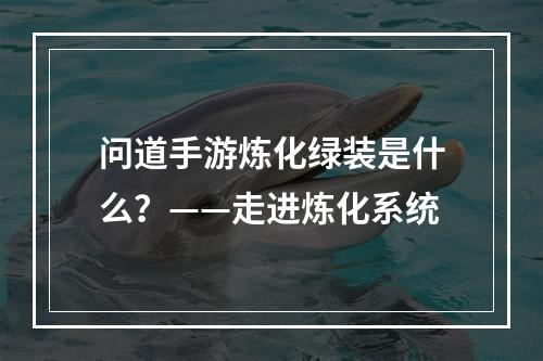 问道手游炼化绿装是什么？——走进炼化系统