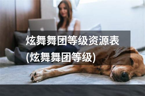 炫舞舞团等级资源表(炫舞舞团等级)