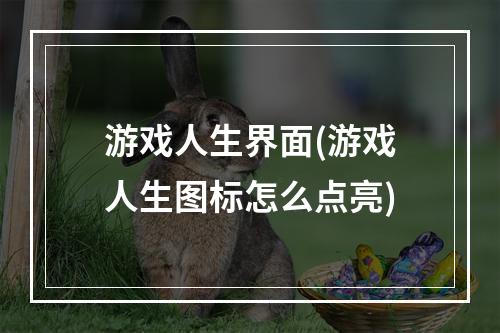 游戏人生界面(游戏人生图标怎么点亮)