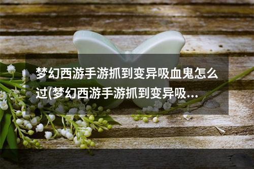 梦幻西游手游抓到变异吸血鬼怎么过(梦幻西游手游抓到变异吸血鬼)