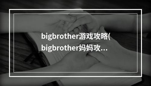 bigbrother游戏攻略(bigbrother妈妈攻略)