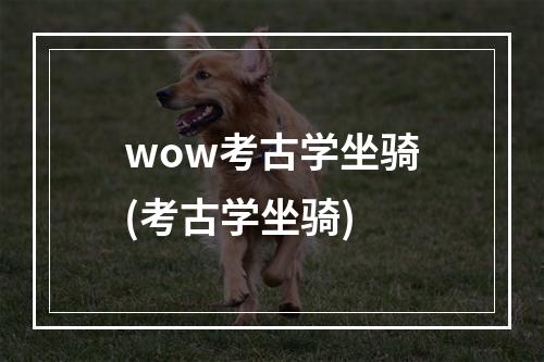 wow考古学坐骑(考古学坐骑)