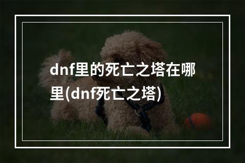 dnf里的死亡之塔在哪里(dnf死亡之塔)