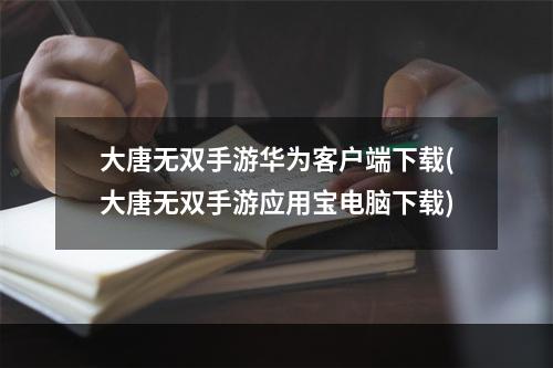 大唐无双手游华为客户端下载(大唐无双手游应用宝电脑下载)