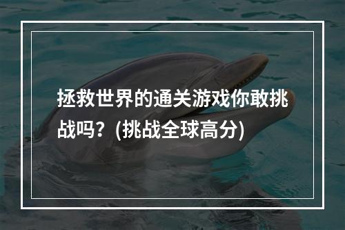 拯救世界的通关游戏你敢挑战吗？(挑战全球高分)