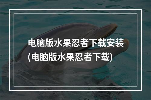 电脑版水果忍者下载安装(电脑版水果忍者下载)