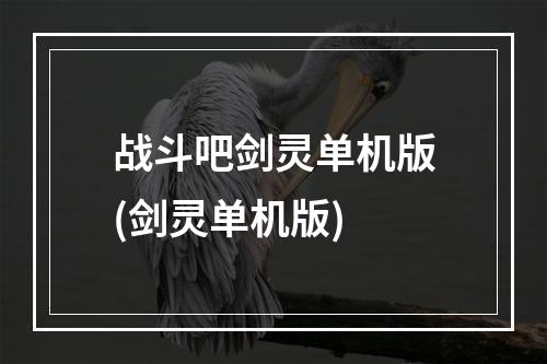 战斗吧剑灵单机版(剑灵单机版)