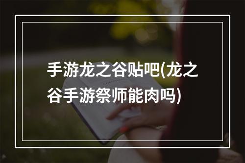 手游龙之谷贴吧(龙之谷手游祭师能肉吗)