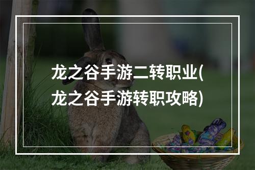 龙之谷手游二转职业(龙之谷手游转职攻略)