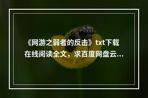 《网游之弱者的反击》txt下载在线阅读全文，求百度网盘云资源(网游弱者反击)