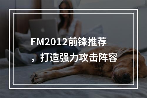 FM2012前锋推荐，打造强力攻击阵容