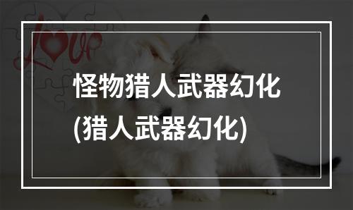 怪物猎人武器幻化(猎人武器幻化)