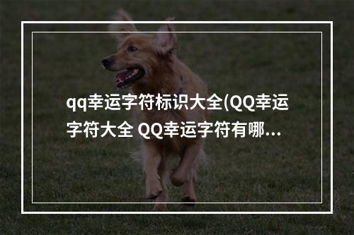 qq幸运字符标识大全(QQ幸运字符大全 QQ幸运字符有哪些)