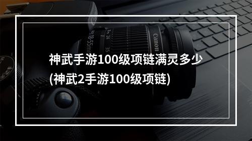 神武手游100级项链满灵多少(神武2手游100级项链)