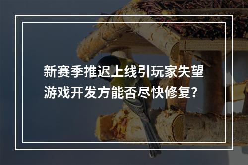 新赛季推迟上线引玩家失望游戏开发方能否尽快修复？