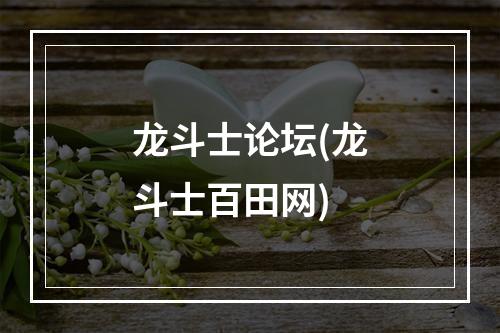 龙斗士论坛(龙斗士百田网)