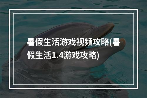 暑假生活游戏视频攻略(暑假生活1.4游戏攻略)